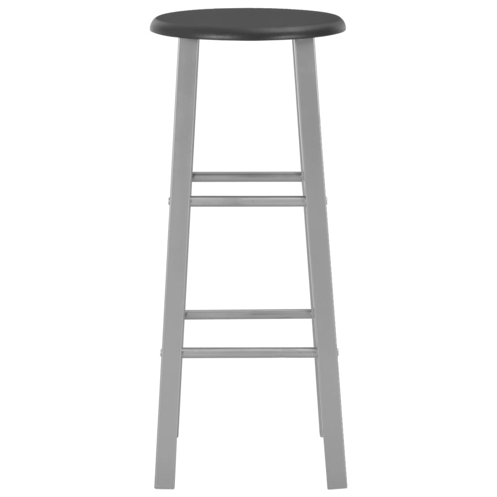 Silver MDF Bar Stools 2 pcs