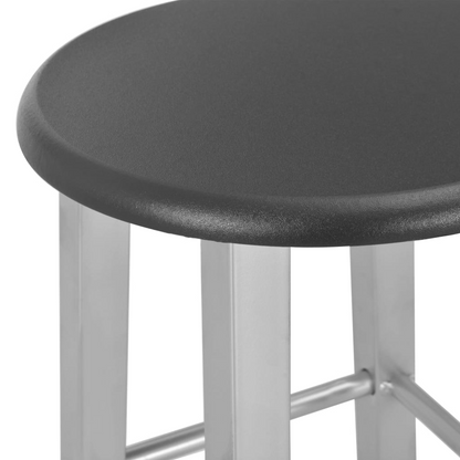 Silver MDF Bar Stools 2 pcs