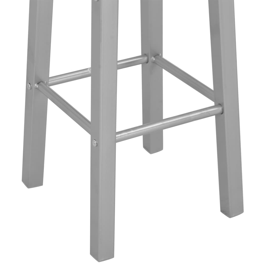 Silver MDF Bar Stools 2 pcs