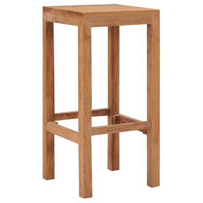 4 pcs Solid Teak Wood Bar Stools