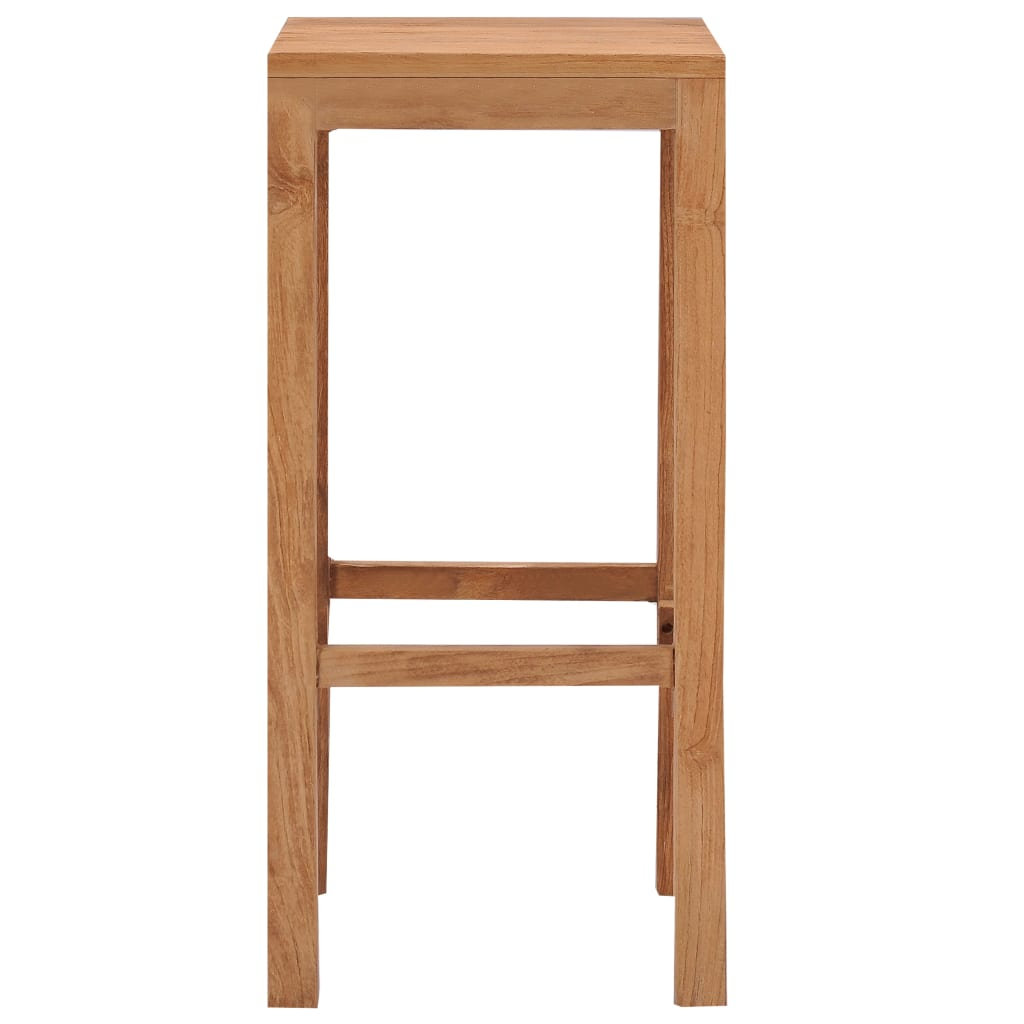 4 pcs Solid Teak Wood Bar Stools