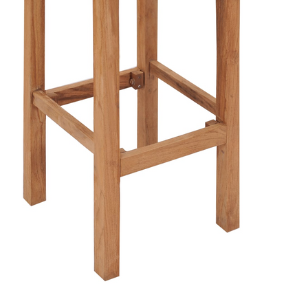 4 pcs Solid Teak Wood Bar Stools