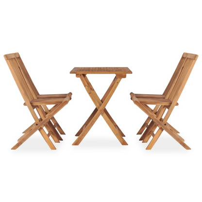  5 Piece Solid Teak Wood Folding Outdoor Dining Set