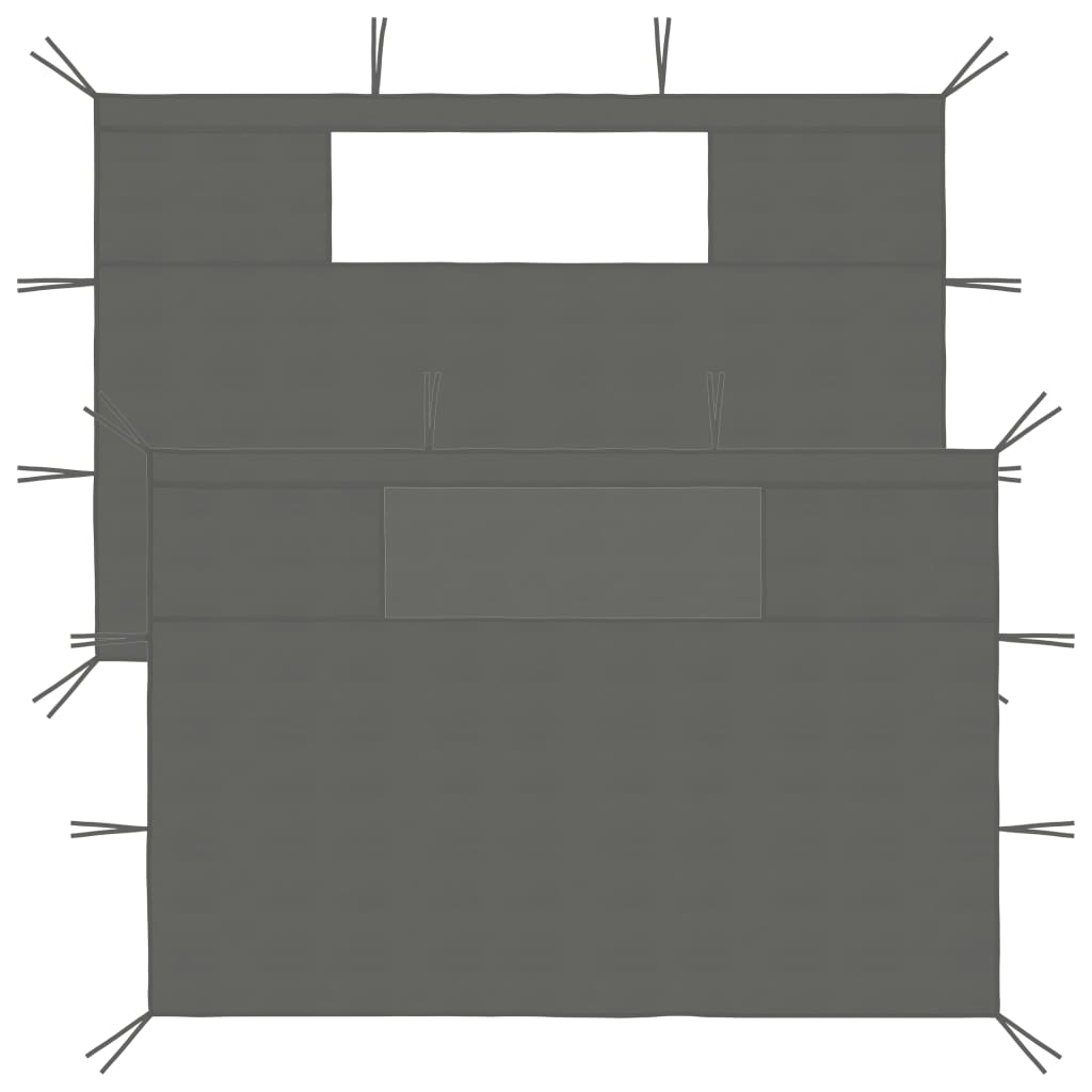 Set of 2 Gazebo Sidewalls with Windows