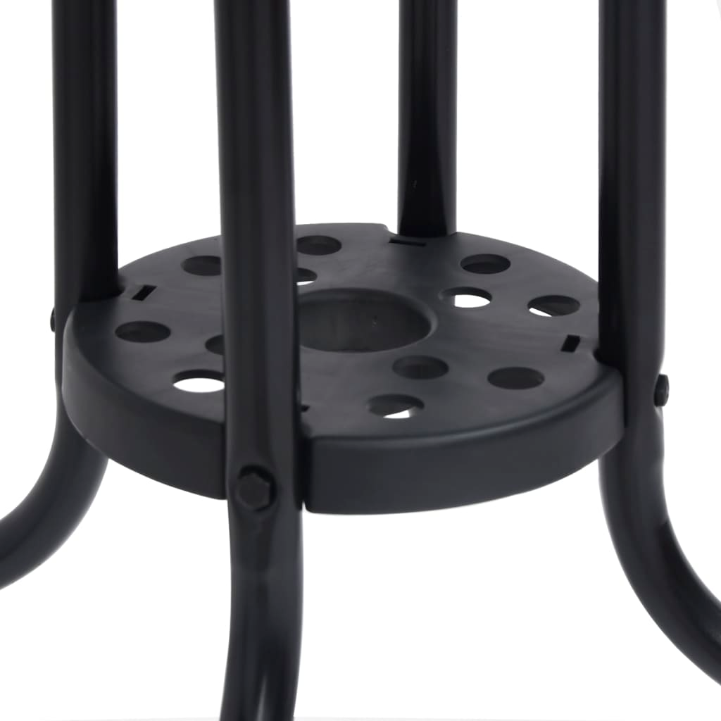 3 Piece Black Garden Dining Set