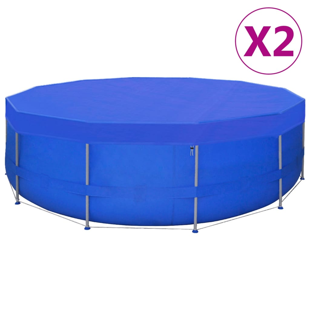 Pool Covers 2 pcs Round 540 cm 90 g/m²