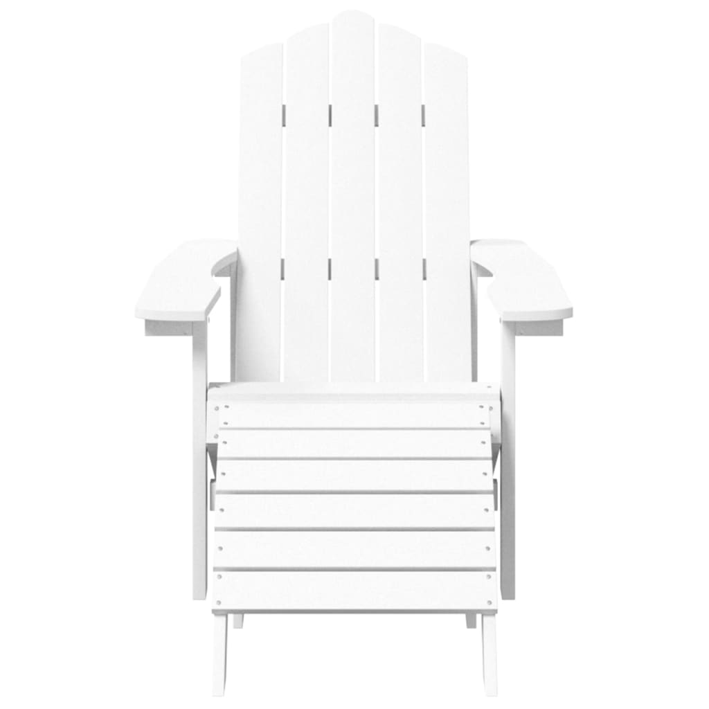 White Garden Adirondack Chair with Footstool & Table