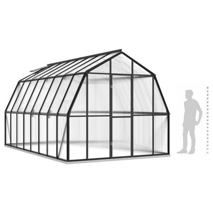 Aluminium Greenhouse with Base Frame 12.63 m²