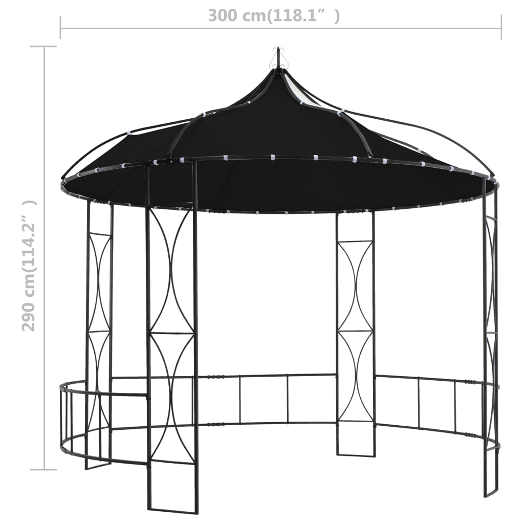 Round Anthracite Gazebo | Jscapes Home and Garden