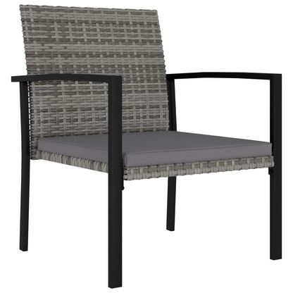 7 Piece Grey Poly Rattan Outdoor Dining Set