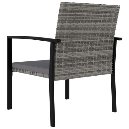 7 Piece Grey Poly Rattan Outdoor Dining Set