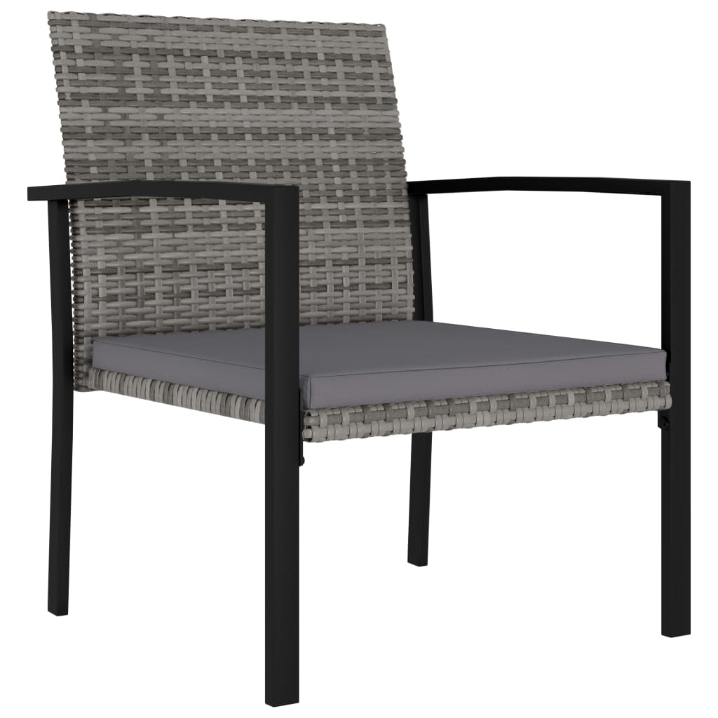 9 Piece Grey Poly Rattan Outdoor Dining Set