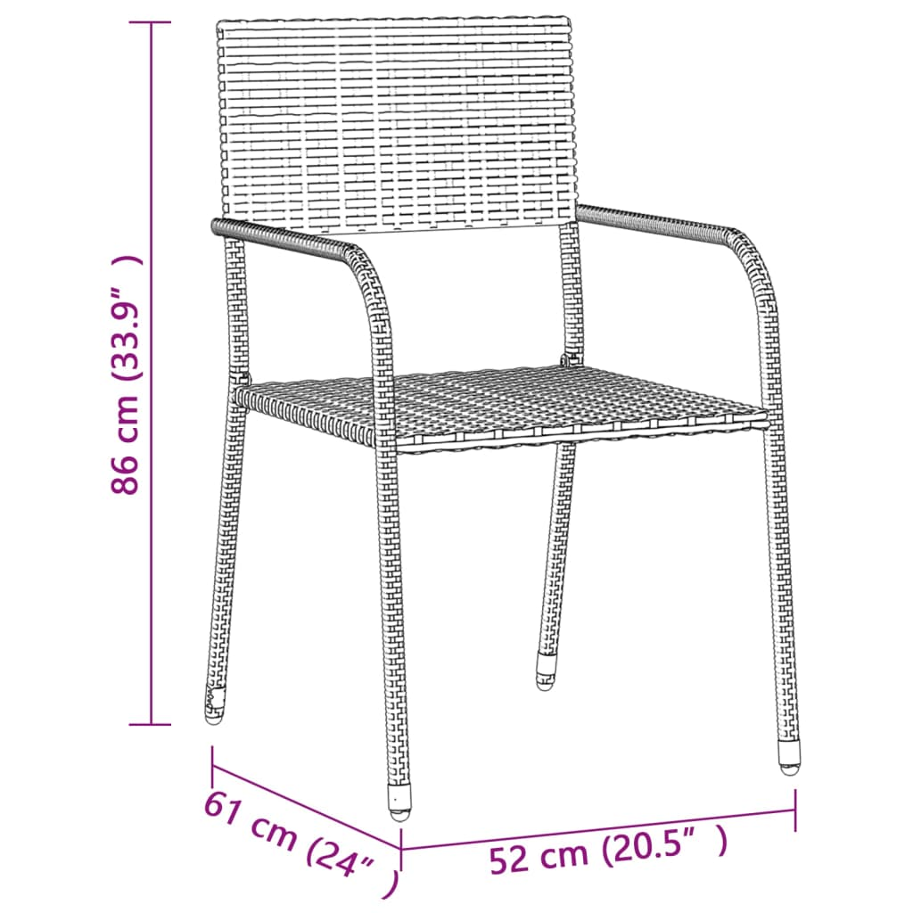 Grey Poly Rattan 5 Piece Outdoor Dining Set