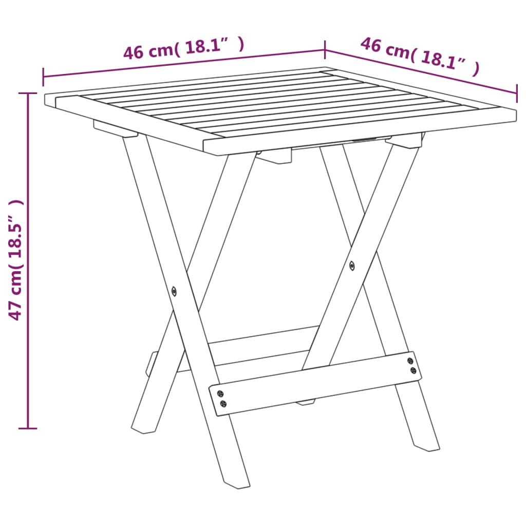 Solid Wood Acacia and Textilene Deck Chair with Table