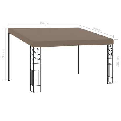 Taupe Wall-mounted Gazebo