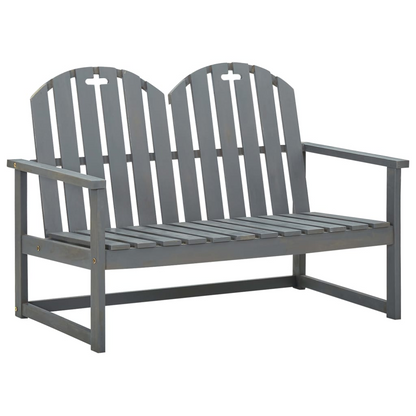   Solid Acacia Wood Garden Bench Grey 110 cm