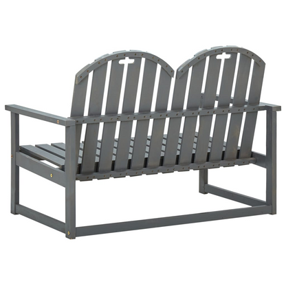   Solid Acacia Wood Garden Bench Grey 110 cm