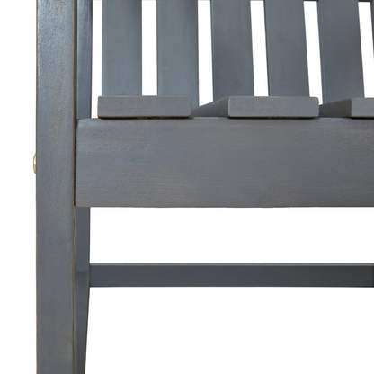   Solid Acacia Wood Garden Bench Grey 110 cm