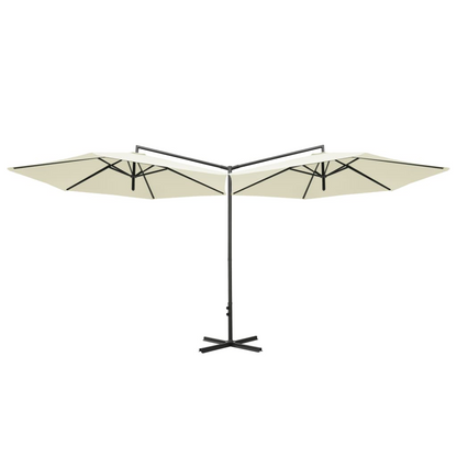 Double Parasol with Steel Pole | Jscapes Home and Garden