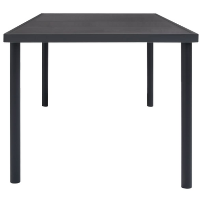 Anthracite Steel Outdoor Dining Table 190x90x74 cm