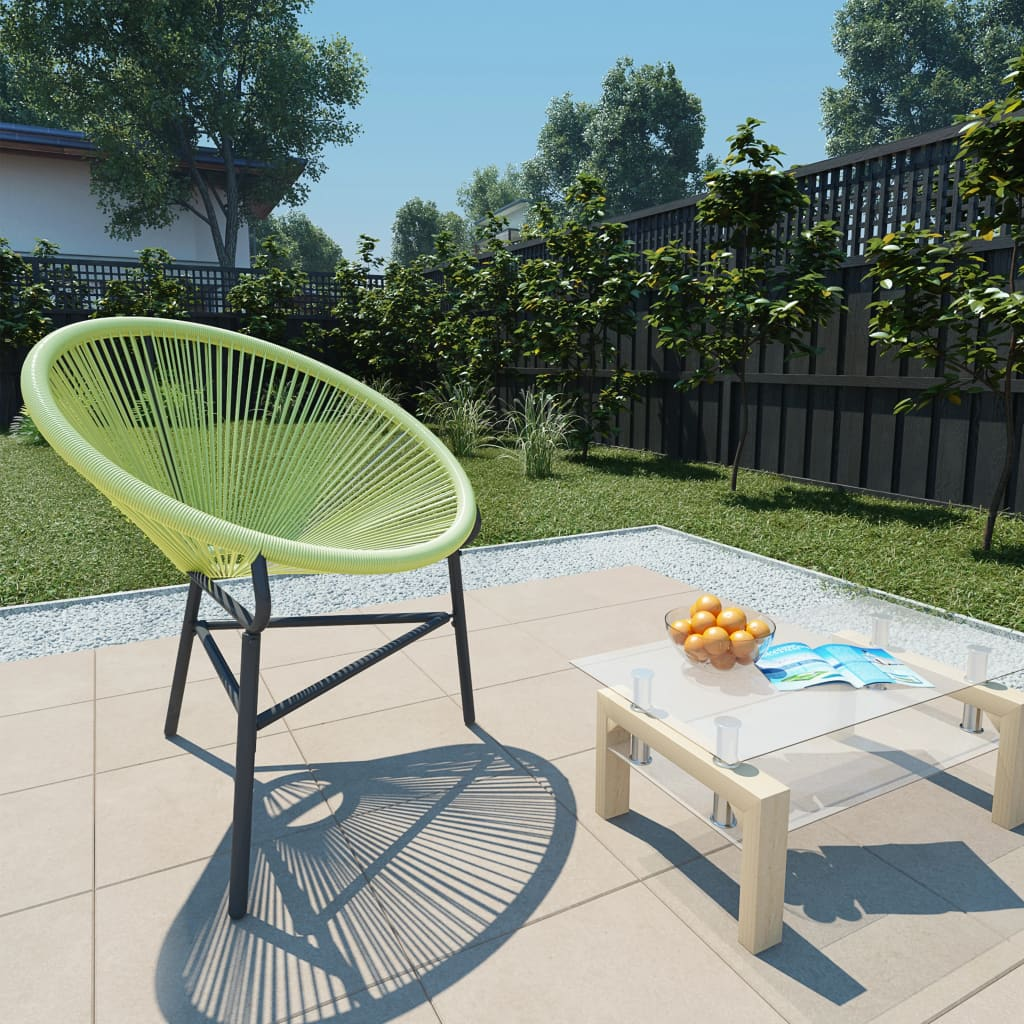 Green Poly Rattan Garden Acapulco Chair 