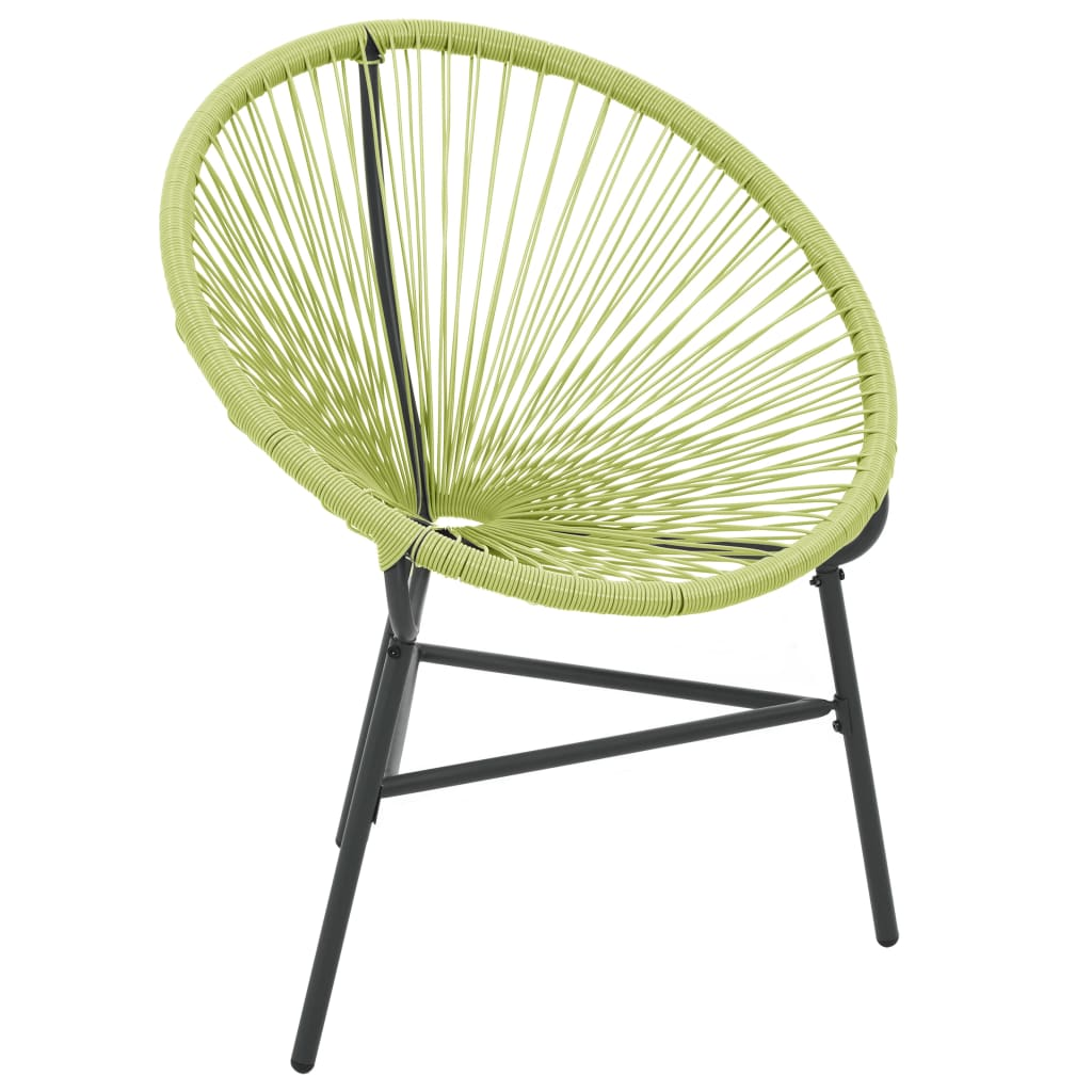 Green Poly Rattan Garden Acapulco Chair 