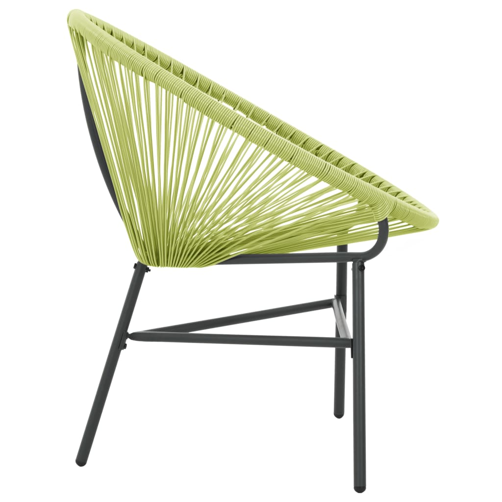 Green Poly Rattan Garden Acapulco Chair 