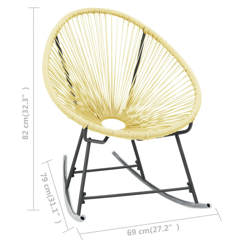 Poly Rattan Beige Outdoor Acapulco Chair