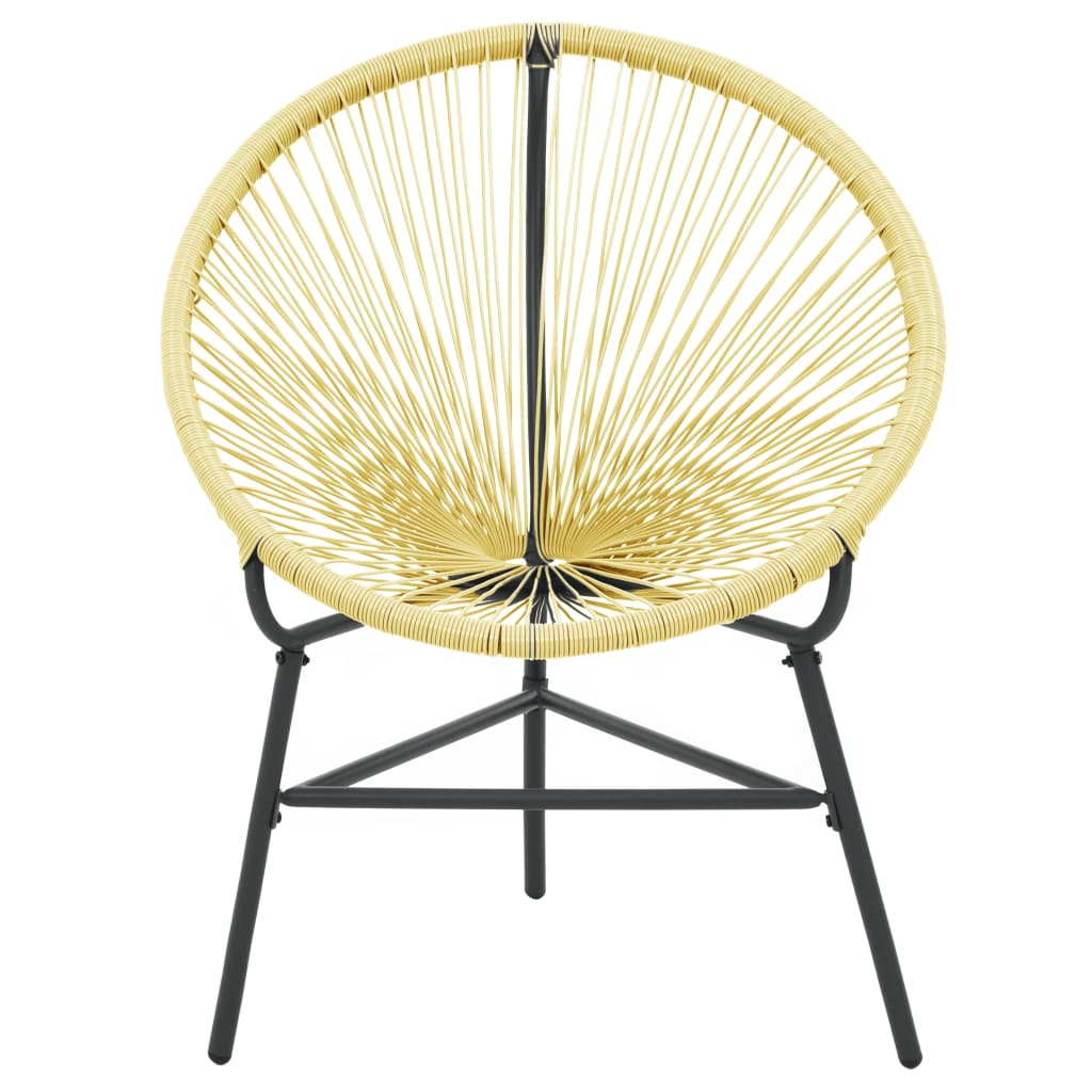 Beige Poly Rattan Garden Acapulco Chair