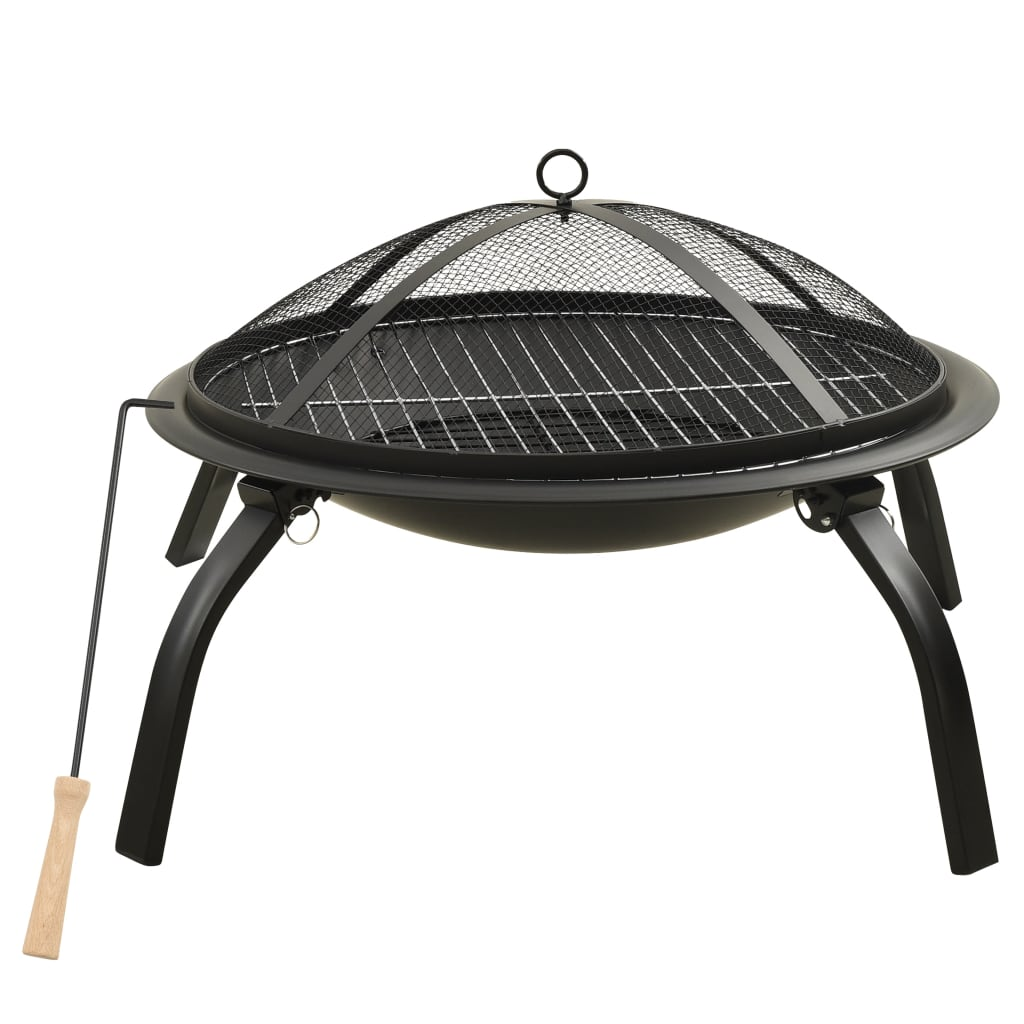 2-in-1 Fire Pit and BBQ with Poker | Jscapes Home and Garden