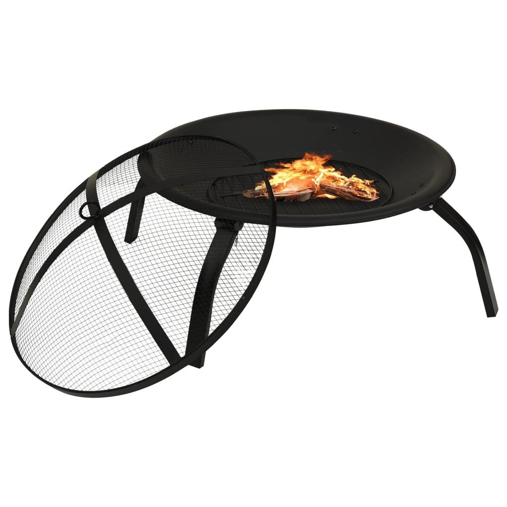 2-in-1 Fire Pit and BBQ with Poker | Jscapes Home and Garden