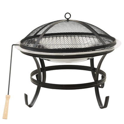 2-in-1 Fire Pit and BBQ with Poker | Jscapes Home and Garden