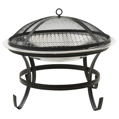 2-in-1 Fire Pit and BBQ with Poker | Jscapes Home and Garden