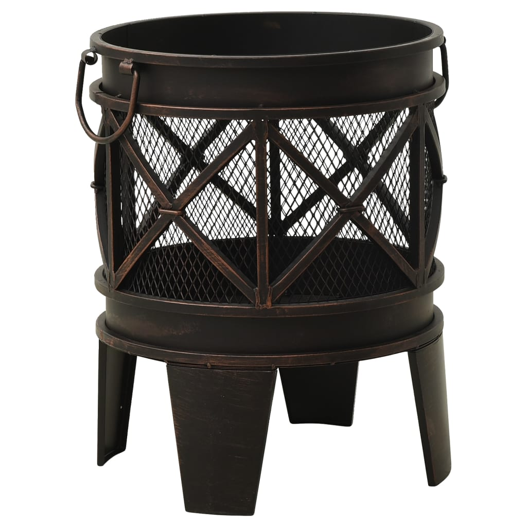 Rustic Fire Pit with Poker Steel