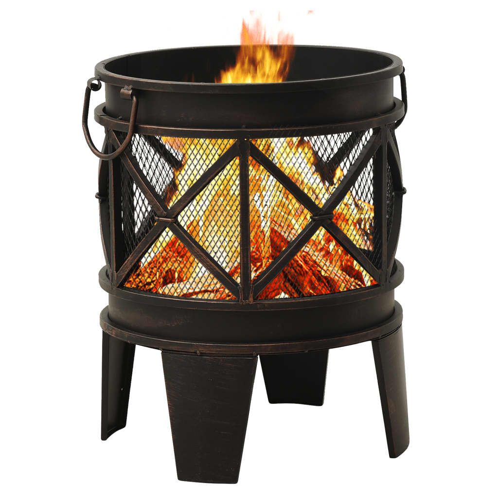 Rustic Fire Pit with Poker Steel