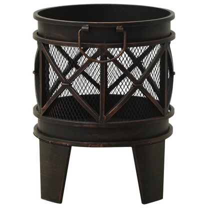 Rustic Fire Pit with Poker Steel