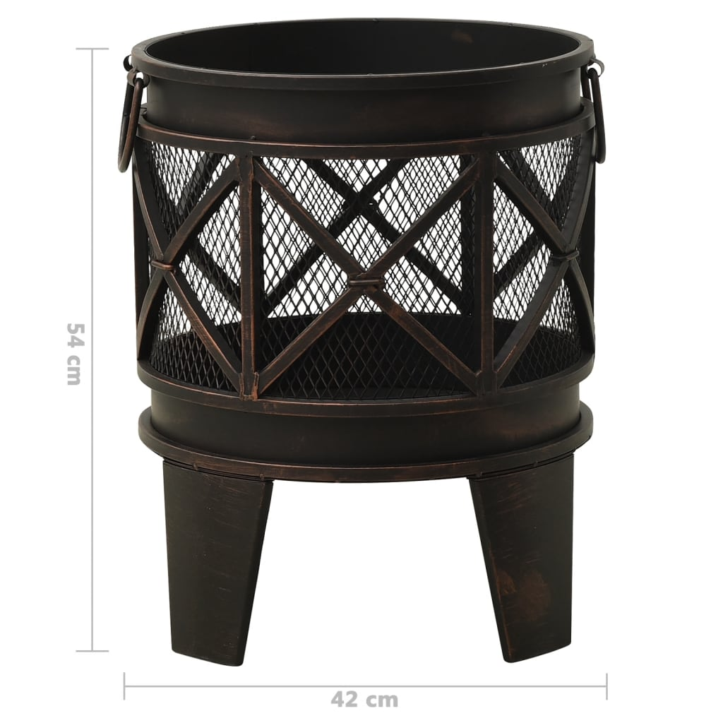 Rustic Fire Pit with Poker Steel