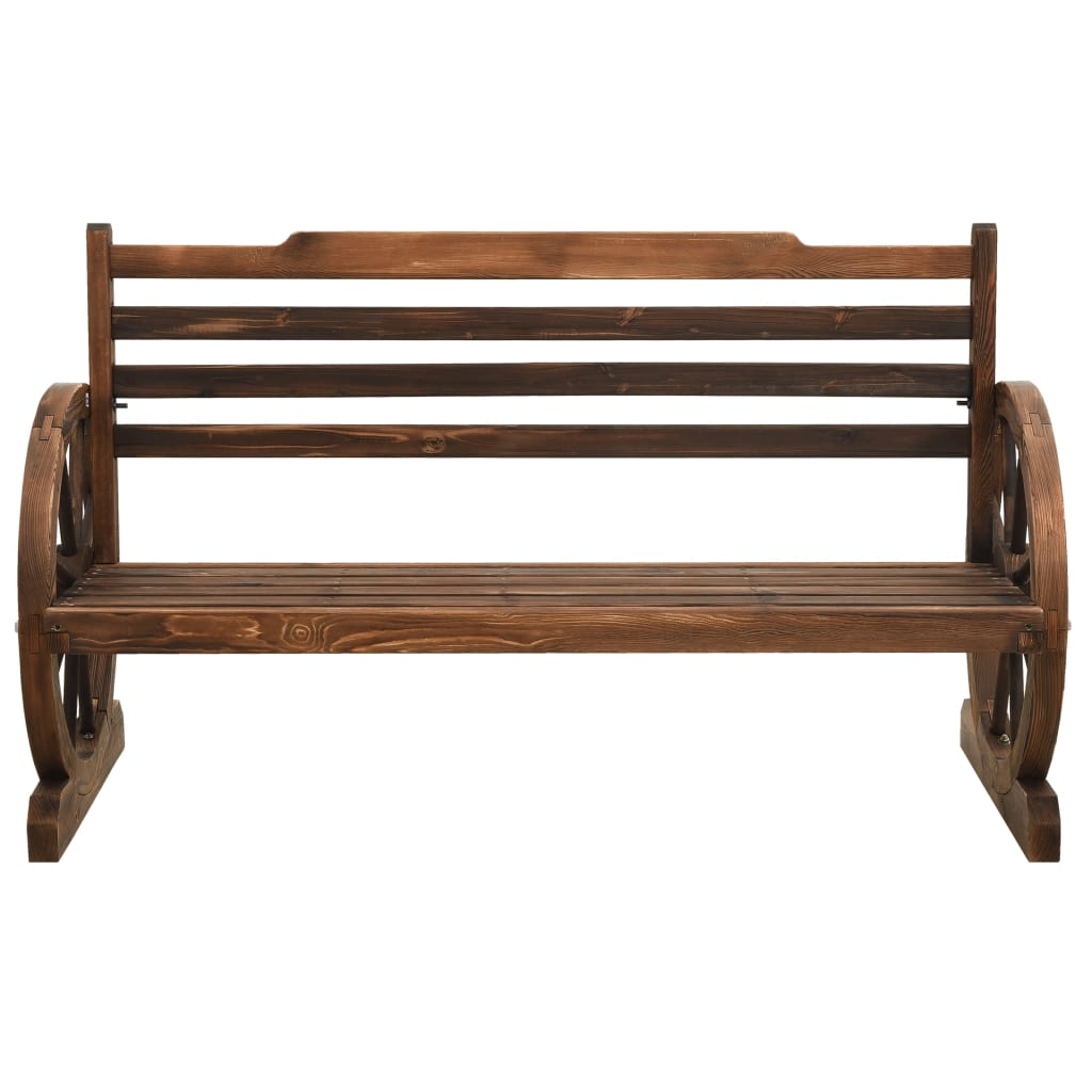 Solid Firwood Garden Bench 112 cm