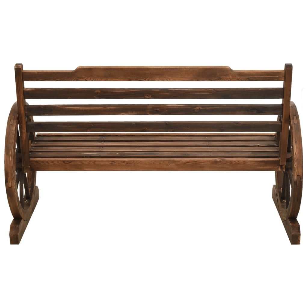 Solid Firwood Garden Bench 112 cm