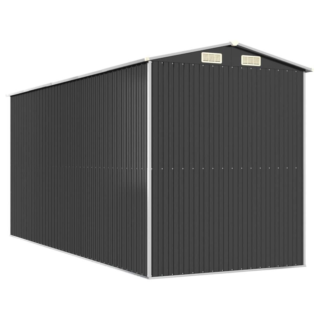 Galvanised Steel Garden Shed Anthracite 192x440x223 cm