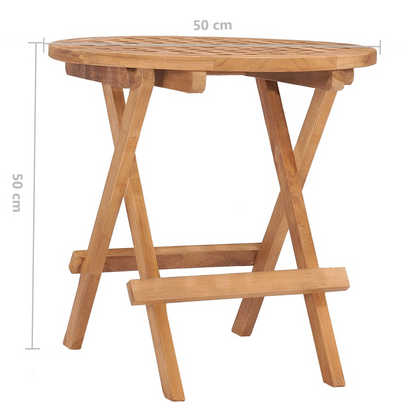 Solid Teak Wood 3 Piece Folding Outdoor Dining Set