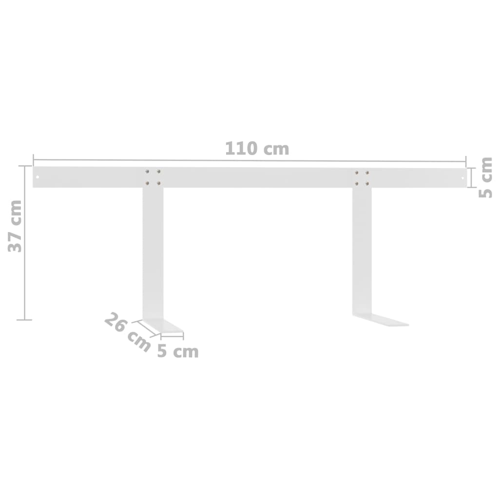  White Backrest for Pallet Sofa 110 cm