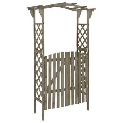 Grey Firwood Pergola with Gate