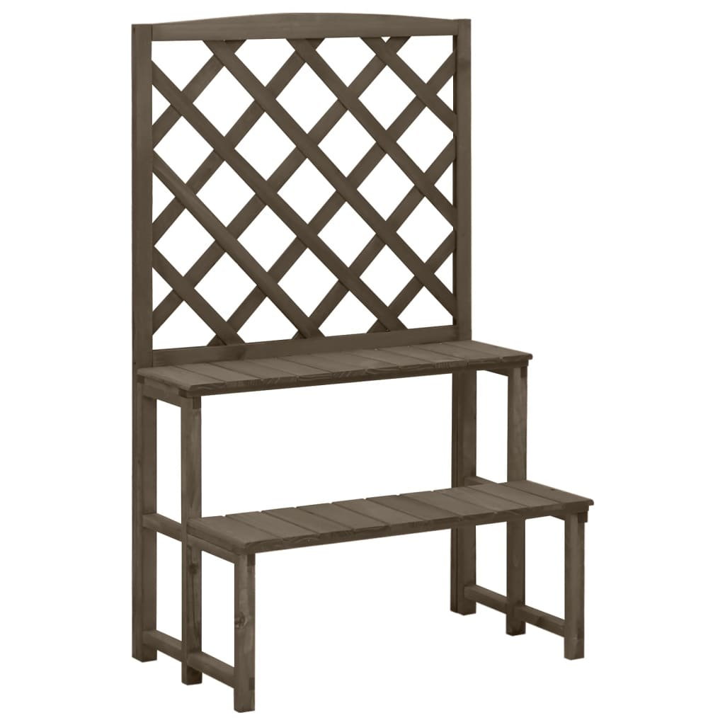 Grey Plant Stand with Trellis 70x42x115 cm