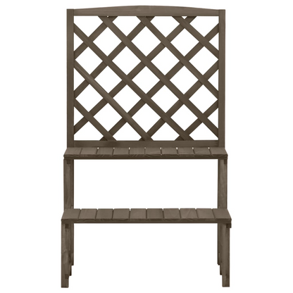 Grey Plant Stand with Trellis 70x42x115 cm