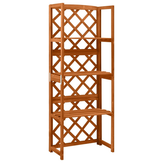 Solid Fir Wood Trellis with Shelves