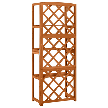 Solid Fir Wood Trellis with Shelves