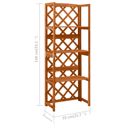 Solid Fir Wood Trellis with Shelves