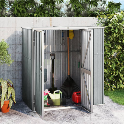 Garden Tool Shed Grey 161x89x161 cm