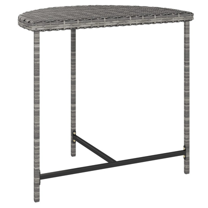  Grey Poly Rattan Garden Table 80x50x75 cm